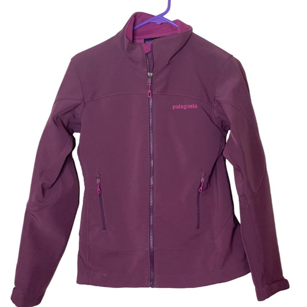 Patagonia Womens Mauve Soft Shell Jacket Full Zip Polartec Pink Size XS - Picture 1 of 8